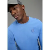 DELMAO Rundhalsshirt mit Markenlabel