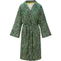 PiP Studio Kimono Naomi Kimono Daisy Dreams, knielang, Viskose, mit breitem Gürtel zum binden, Bindegürtel, mit Bindegürtel