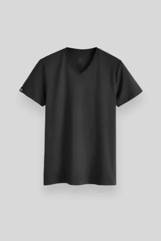 Herren V-Ausschnitt Kurzarm T-Shirt