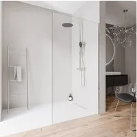 Bernstein Walk-in-Dusche EX102-2, Einscheibensicherheitsglas (ESG), (1 tlg., Ohne Bodenprofil), Klarglas, 10 mm, Ohne Bodenprofil, Profil Chrom