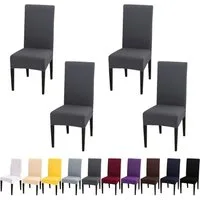 BTTO Stuhlhusse Stuhlhusse Universal Stretch Stuhlbezug Stuhlüberzug,Einfarbig, Elastische Stretch Husse