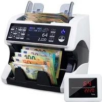 Jubula Banknotenzähler MV-500, Geldzählmaschine für gemischte Geldscheine EUR, USD, GBP, SEK usw.