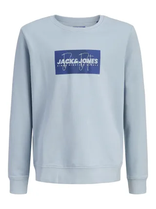 JACK&JONES - JJCOLE PRINT SWEAT CREW JNR Celestial Blue - Gr. - 176