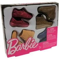 Barbie Puppen Schuhe Mattel GNJ69 Barbie Schuh-Set Ken 4 teilig, (Set, 4-tlg., Boots, Sneakers, Halbschuhe)