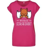 Youth Designz Print-Shirt "Katze Schlafshirt" Damen T-Shirt Statement Geschenk Frauen Motiv mit stylischen lustigen Frontprint für Frauen