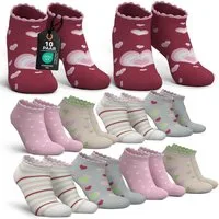 MEDOLY Sneakersocken für Kinder (10 Paar) Socken Mädchen & Jungen, aus 72% Baumwolle - ohne einschneidenden Bund