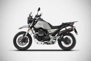 Sport Auspuff ZARD Edelstahl +Keramikbeschichtung schwarz Moto Guzzi V85TT Bj. 2021-2024 EURO-5 +ABE