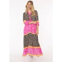 Zwillingsherz Maxikleid "Wild Love" mit Leo, Zebra und Mustermix