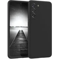 EAZY CASE Handyhülle für Samsung Galaxy S21 FE 5G Hülle Silikon 6,41 Zoll, Silikon Schutzhülle mit Kameraschutz kratzfest Back Cover Etui Schwarz