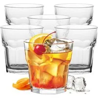 KONZEPT Glas Trinkgläser Set 240ml 6/12 Stk. Wassergläser Stapelbar, 6-tlg., perfekt für den Alltag, Ideal für Cocktails, Saft, Rotwein, Milch