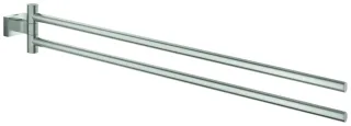 GROHE Handtuchhalter Essentials Cube 40624_1 2-armig 439mm supersteel, 40624DC1 40624DC1