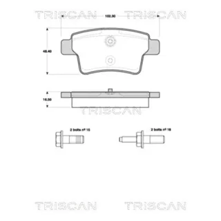 Triscan Bremsbel?ge hinten Citroen C4