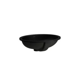LAUFEN Einbau-Waschtisch von unten SAVOY 415x500x180 oval o. Hl. m. UL. U-Seite schwarz matt, H81894 H8189437161551