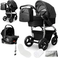 bergsteiger Kombi-Kinderwagen Babywagen Capri 3in1, Kombikinderwagen Komplettset, (10-tlg)