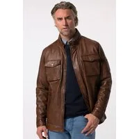 Boston Park Lederjacke Lederjacke Leder Lammnappa Stehkragen Zipper