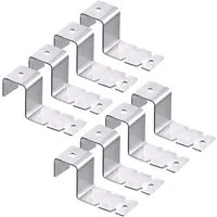 Maximex Fensterhaken 8er Set, Türen, Fenster, (Set, 8-St), zum Einhängen an Fenstern & Türen, für Rahmen bis 1,8 cm, Edelstahl