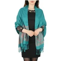 dy_mode Modeschal Eleganter Damen Schal Stola Schultertuch im Paisley Muster, mit Fransen