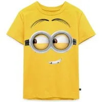 Spreadshirt T-Shirt Minions Dave Gesicht Kostüm Despicable Me Fasching Kinder Premium T-Sh (1-tlg)