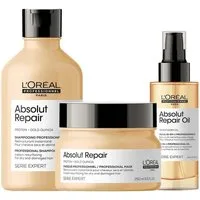 L'ORÉAL PROFESSIONNEL PARIS Haarpflege-Set L'Oréal Professionnel Absolut Repair Set Shampoo - Maske 250 -10-in-1, 3-tlg., reichhaltig