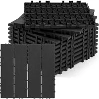 Clanmacy Terrassendielen Terrassenfliesen Kunststoff Klickfliesen mit Drainagensystem 1-5 qm