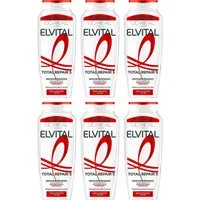 L'ORÉAL PARIS Haarshampoo L'Oréal Paris Elvital Total Repair 5 Shampoo, Packung, 6-tlg., Sorgt für Struktur-Aufbau, Widerstandskraft, Vitalität und mehr.