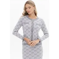 Passioni Cardigan mit geometrischem Muster