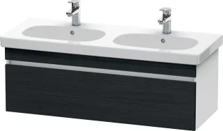 Duravit DuraStyle Waschtischunterbau wandhängend Eiche Schwarz & Weiß Matt 1150x453x398 mm - DS63860 DS638601618