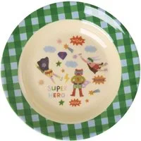 rice Brotteller Rice Melamin Tiefer Kinderteller - Super Hero Grün 250ml, (1 St)