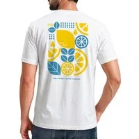 Neverless Print-Shirt Herren T-Shirt Backprint - Zitrone Design Lemon Squeezy - mit Print
