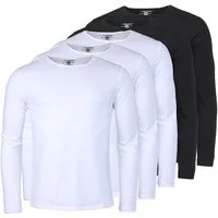 Young & Rich Langarmshirt Herren Uni Basic Longsleeve Rundhals Unterziehshirt 2002 5er pack (5er-Pack, 5-tlg., 5er-Pack) Rundhalsauschnitt unifarben langarm slim fit
