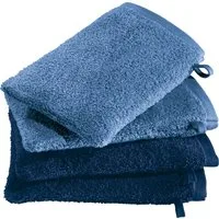 Erwin Müller Waschhandschuh Waschhandschuhe "Bühl" 4er-Pack, Frottier, Walk-Frottier Uni