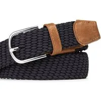 Indicode Stoffgürtel Herren Alvin Gürtel Canvas Belt (1-St., 1) Elastischer Flechtgürtel - Stoffgürtel, dehnbarer Gürtel ohne Löcher