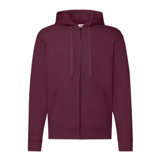 Fruit of the Loom - "Classic" Kapuzenpullover, Mit Reißverschluss für Herren (Burgunderrot)