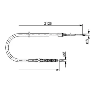 Bosch Handbremsseil hinten Peugeot 308