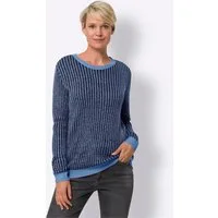 Sieh an! Strickpullover Rundhals-Pullover Langarm Ripp