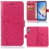 Numerva Handyhülle Bookstyle Flower für Samsung Galaxy A34 5G, Handy Tasche Schutzhülle Klapphülle Flip Cover mit Blumenmuster
