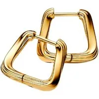 Pandora Paar Creolen 263875C00, Pandora, Kollektion Essence, Creolen, Vergoldet, Dreieck, gedreht