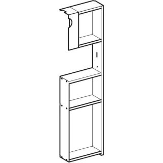 Geberit Auszug re. zu Monolith Sanitärmodul für Waschtisch: Aluminium gebürstet, 242735TA1 242735TA1