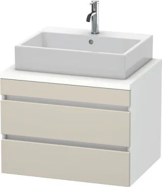 Duravit DuraStyle Konsolenwaschtischunterbau wandhängend Taupe & Weiß Matt 700x548x512 mm - DS531609 DS531609118