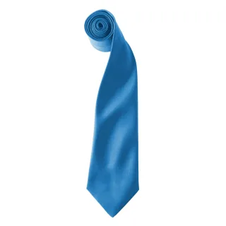 Premier Colours Herren Satin Clip Krawatte (2er Pack) (Saphir)