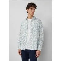 s.Oliver Langarmhemd Hemd Slim Fit: Langarmhemd mit All-over-Print und Kentkragen