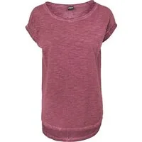URBAN CLASSICS Kurzarmshirt Urban Classics Damen Ladies Long Back Shaped Spray Dye Tee (1-tlg)