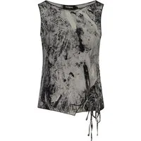 Desigual T-Shirt Gemustertes schwarzes Damenshirt mit