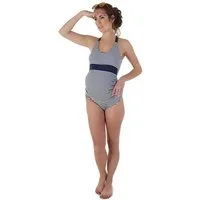 petit amour Umstandsbadeanzug ANYA_blau Badeanzug schwanger Umstandsbademode maternity swimwear Design made in Hamburg = Stylisher, bequemer & mitwachsender Badeanzug