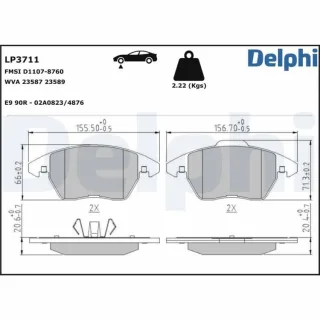 Delphi Bremsbel?ge vorne VW Beetle Golf Jetta