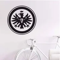 Eintracht Frankfurt Wandtattoo Fußball Eintracht Frankfurt Deutschland Logo Adler Wappen Krone, Wandbild selbstklebend, entfernbar