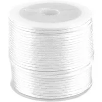 maDDma Seil 30m Satinschnur Flechtkordel Kumihimo 1mm, weiß
