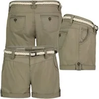 Eight2Nine Bermudas Short Bermuda kurze Hose Sommer Chino Shorts stoff Hotpants mit Gürtel