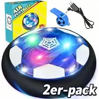 POPOLIC Spielball Air Power Fußball, Wiederaufladbar Indoor Fußball, LED-Fussball (2-St., Fussball Spiele Hover Ball), Interaktiver Fußballspaß, Spielvergnügen, Kinderspielzeug