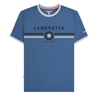 Lambretta - T-Shirt Ringer-Stil für Herren (Mondschein-Ozean)